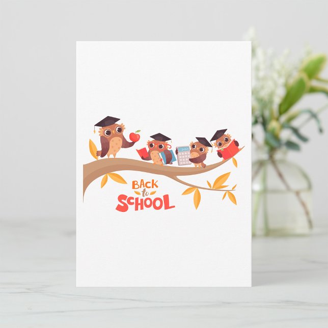 Cute Owls Back to School Graduation  Invitation (Creator Uploaded)
