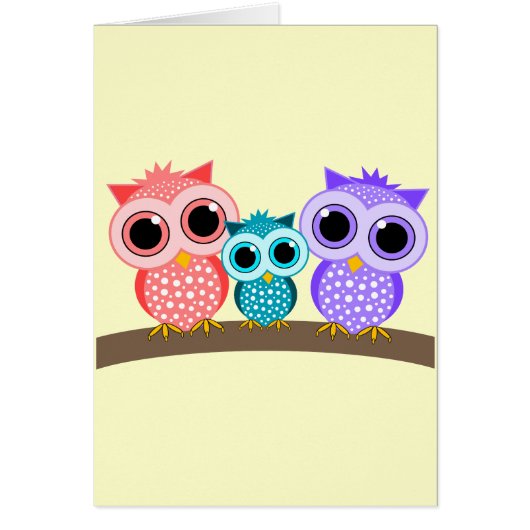 cute owls cards (Front)