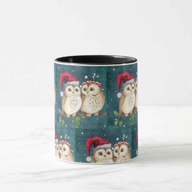 Cute Owls Christmas Mug (Center)