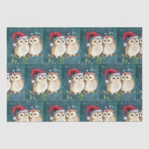 Cute Owls Christmas Tissue Paper