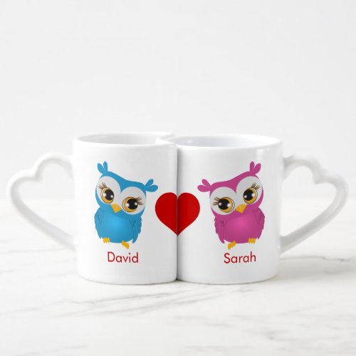 Cute Owls Couple Lovers Mugs