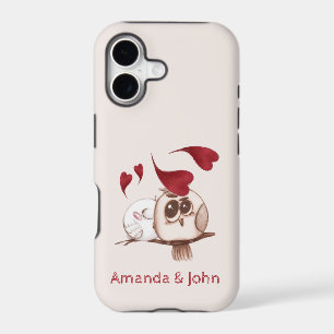 Cute Owls Couple Names Personalized iPhone 17 Case