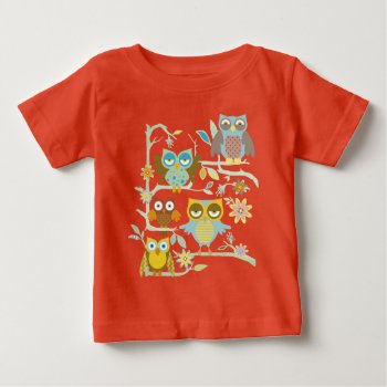 Cute Owls Crew Baby T-shirt by daltrOndeLightSide at Zazzle