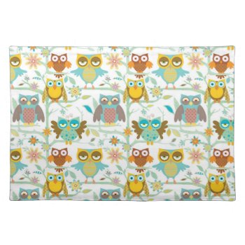Cute Owls Crew Placemat by daltrOndeLightSide at Zazzle