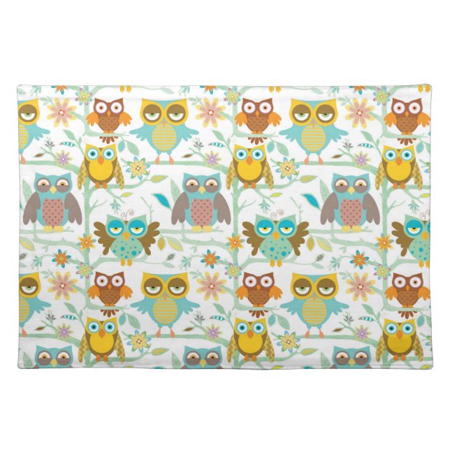 Cute owls crew placemat (Front)