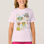 Cute Owls Crew T-shirt at Zazzle
