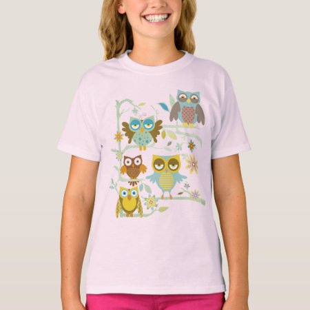 Cute Owls Crew T-shirt