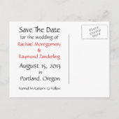 Cute Owls Custom Wedding Save the Date Post Card (Back)