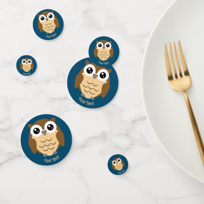 Cute Owls Design Table Confetti