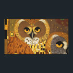 Cute Owls: Digital Art Gustav Klimt Style Canvas Print<br><div class="desc">Immerse yourself in the whimsical charm of these adorable owls, brought to life in the style of Gustav Klimt through the magic of artificial intelligence. This delightful AI artwork captures the essence of Klimt's ornate and expressive aesthetic, blending his iconic patterns and radiant colors with the endearing nature of cute...</div>