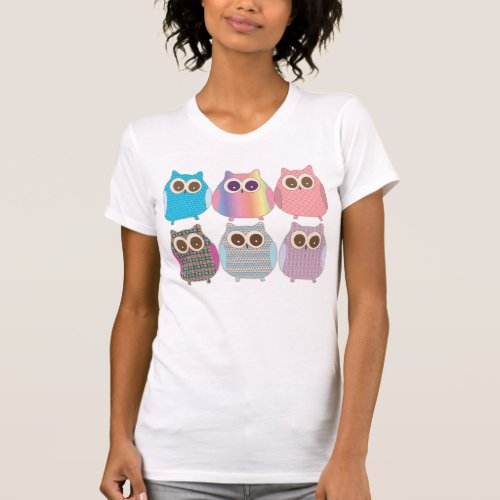 Cute Owls Gathering T_Shirt