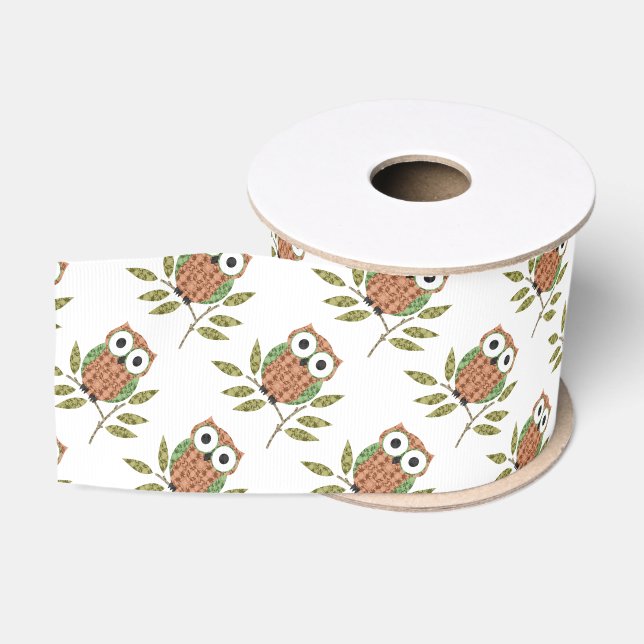 Cute Owls Gift Ribbon (Spool)