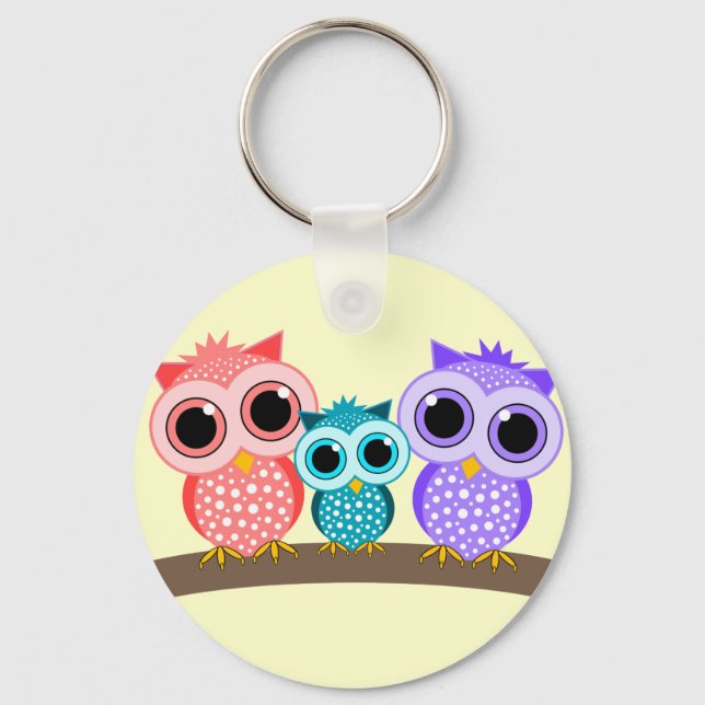 cute owls keychain (Front)