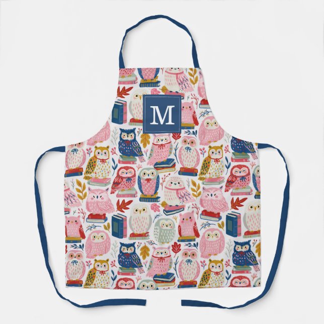 Cute Owls Kitchen Apron (Front)