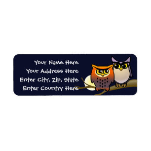 Cute Owls Label
