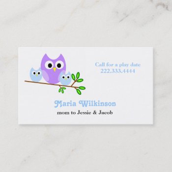 Cute Owls Mommy Card by Hannahscloset at Zazzle