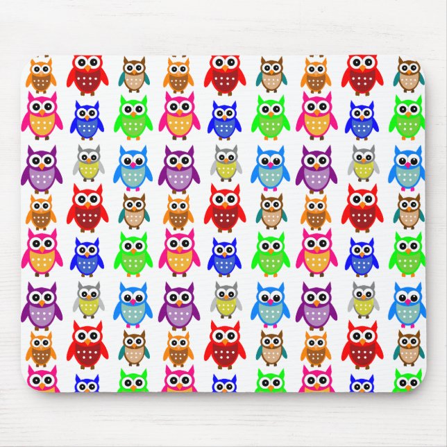 cute owls mouse pad (Front)