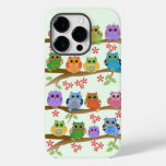 Cute Owls on Brenches Case-Mate iPhone 14 Pro Case