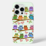 Cute Owls on Brenches iPhone 15 Pro Case