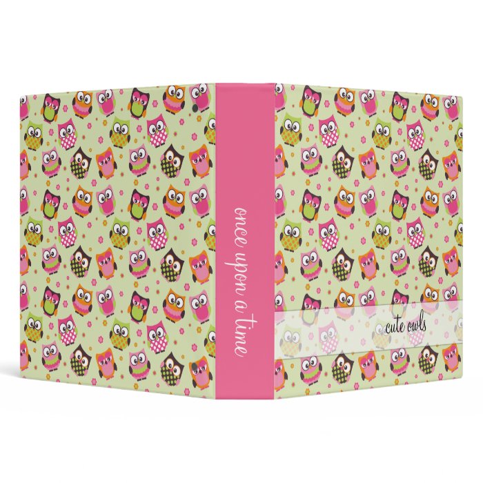 Cute Owls on Mint Memories Binder