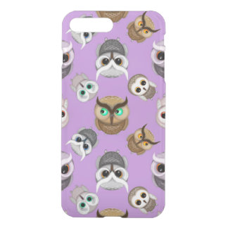 Cute Owls on Purple Background iPhone 8 Plus/7 Plus Case