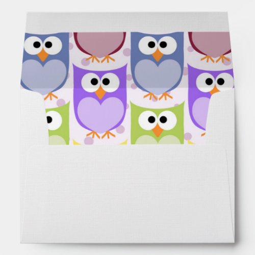 Cute Owls Owl Pattern Baby Owls Colorful Owls Envelope