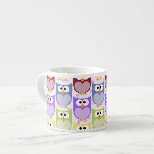 Cute Owls Owl Pattern Baby Owls Colorful Owls Espresso Cup