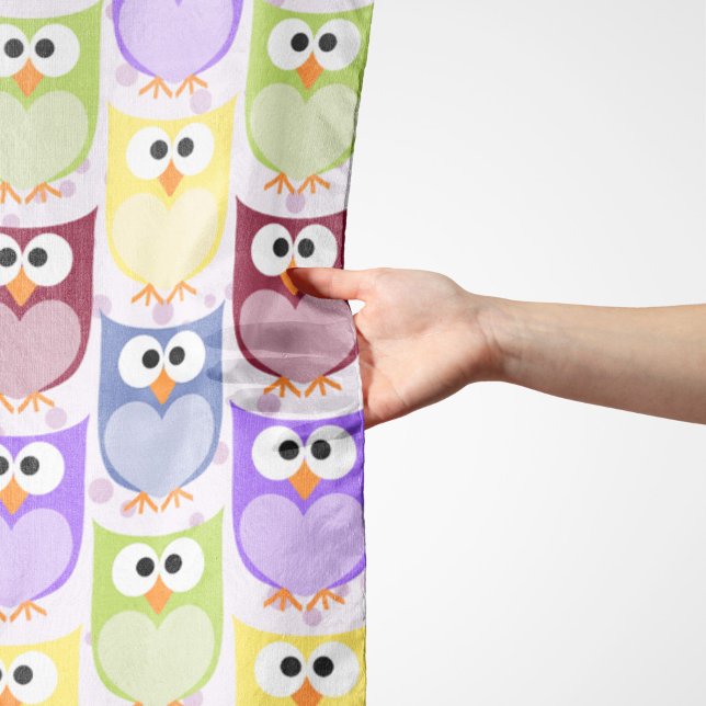 Cute Owls, Owl Pattern, Baby Owls, Colorful Owls Scarf (Creator Uploaded)
