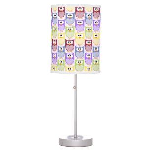 Cute Owls, Owl Pattern, Baby Owls, Colorful Owls Table Lamp