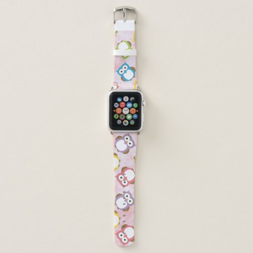 Cute Owls Owl Pattern Colorful Owls Baby Owls Apple Watch Band