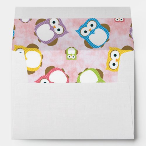 Cute Owls Owl Pattern Colorful Owls Baby Owls Envelope