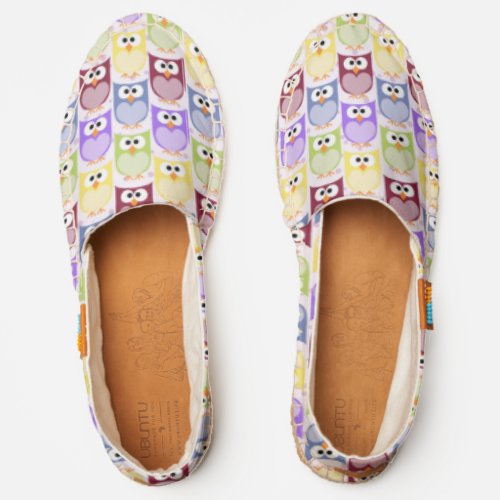 Cute Owls Owl Pattern Colorful Owls Baby Owls Espadrilles