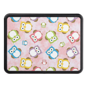Cute Owls, Owl Pattern, Colorful Owls, Baby Owls Hitch Cover
