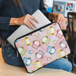 Cute Owls, Owl Pattern, Colorful Owls, Baby Owls Laptop Sleeve<br><div class="desc">Cute,  fun and adorable owls in various colors. Modern and trendy gift,  perfect for the owl lover in your life.</div>