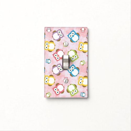 Cute Owls Owl Pattern Colorful Owls Baby Owls Light Switch Cover
