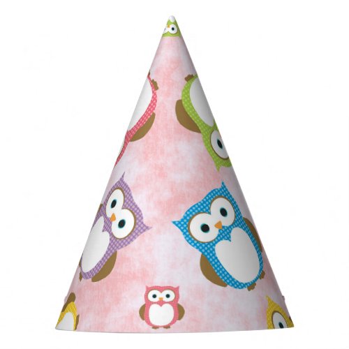 Cute Owls Owl Pattern Colorful Owls Baby Owls Party Hat