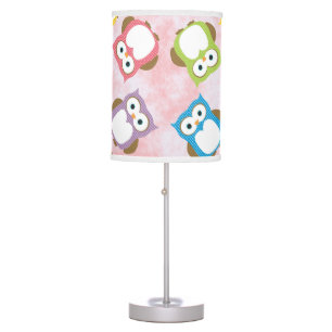 Cute Owls, Owl Pattern, Colorful Owls, Baby Owls Table Lamp