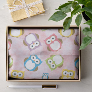 Cute Owls, Owl Pattern, Colorful Owls, Baby Owls Tissue Paper