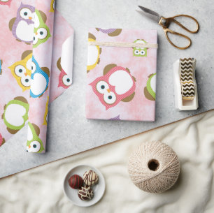 Cute Owls, Owl Pattern, Colorful Owls, Baby Owls Wrapping Paper