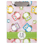 Cute Owls, Owl Pattern, Colorful Owls, Monogram