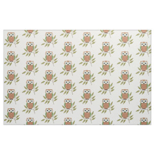 Cute Owls Pattern Fabric