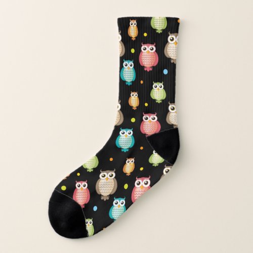 Cute Owls Pattern Socks