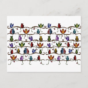 cute owls postcard