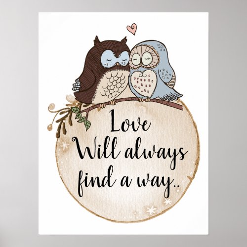 Cute Owls Poster