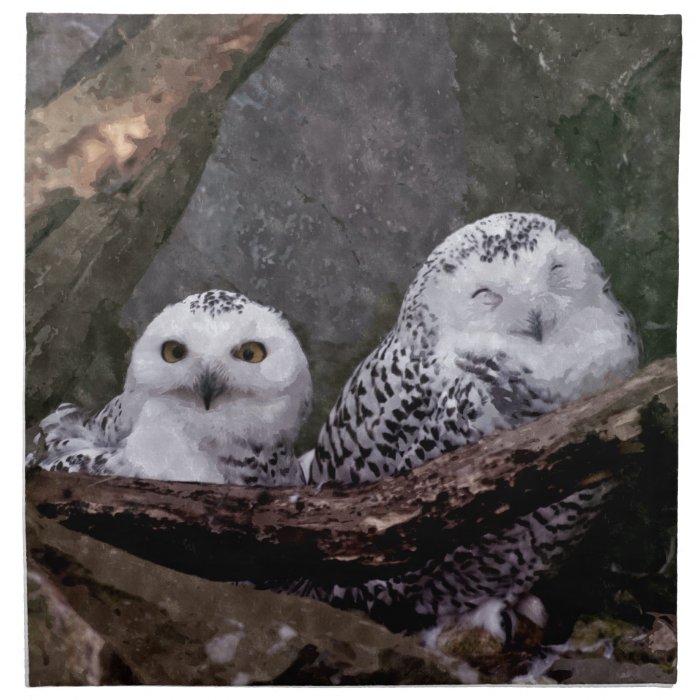Cute Owls Printed Napkin