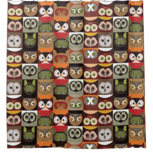 Cute Owls Shower Curtain