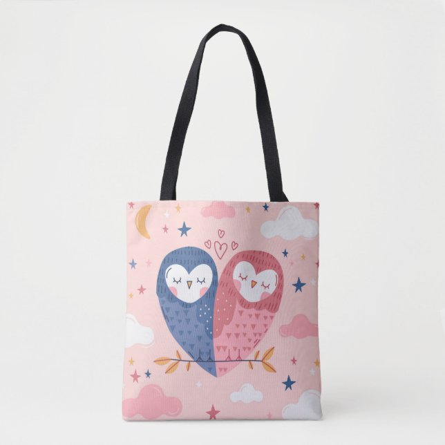 Cute Owls Tote Bag (Front)