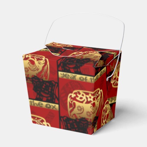 Cute Ox Chinese Year 2021 Zodiac Birthday TakeOB Favor Boxes