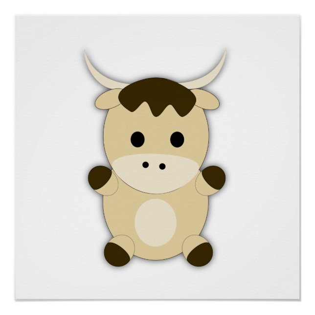 Cute Ox Poster (Front)