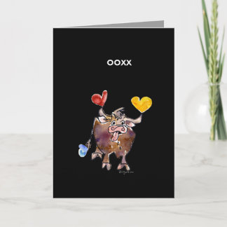 Cute OX Valentines Day Card